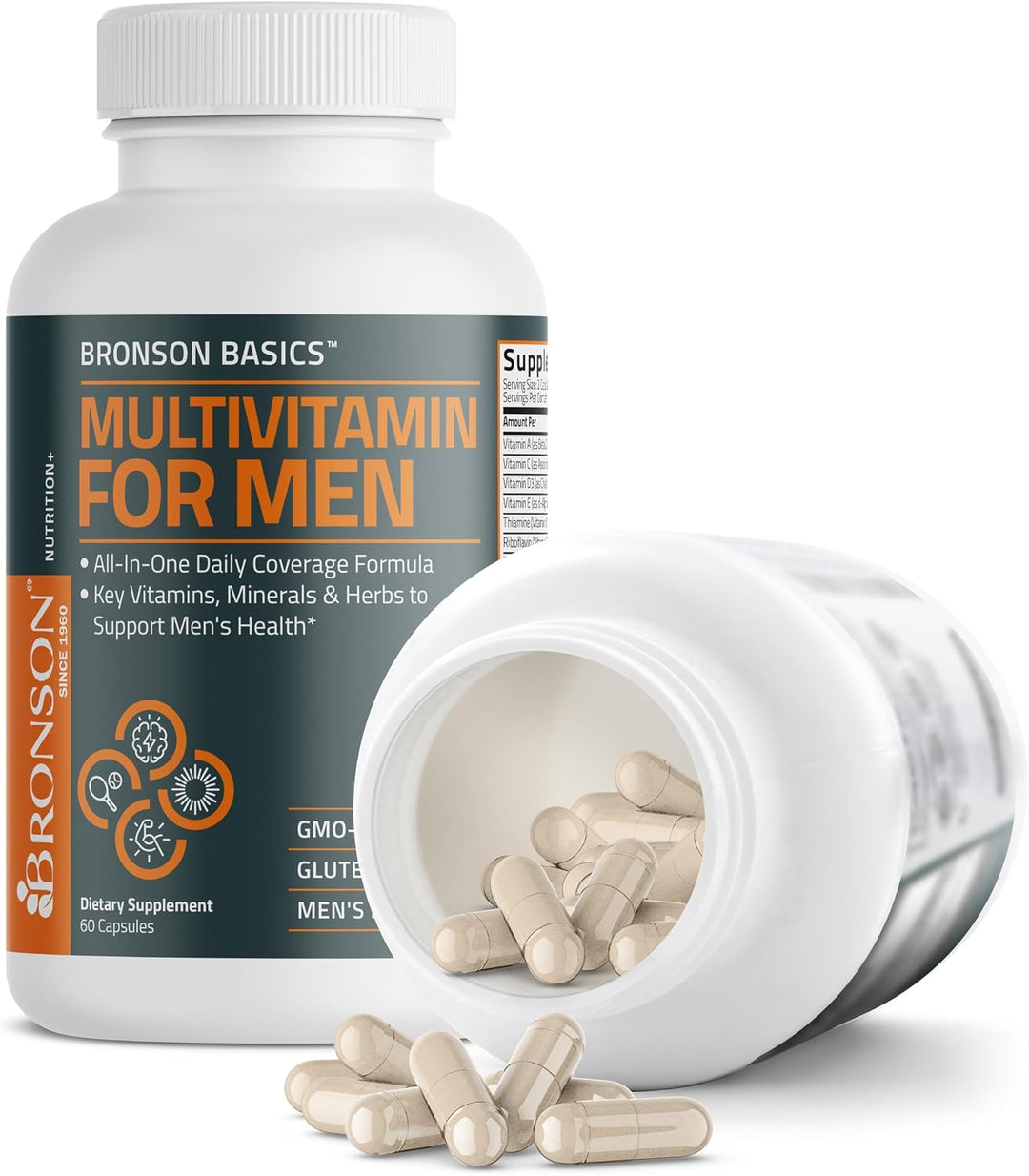 Bronson Multivitamínico para hombres, fórmula de cobertura diaria t...