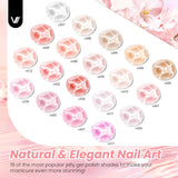 VANREESA Juego de 24 esmaltes de uñas de gel de gelatina, suave, bl...