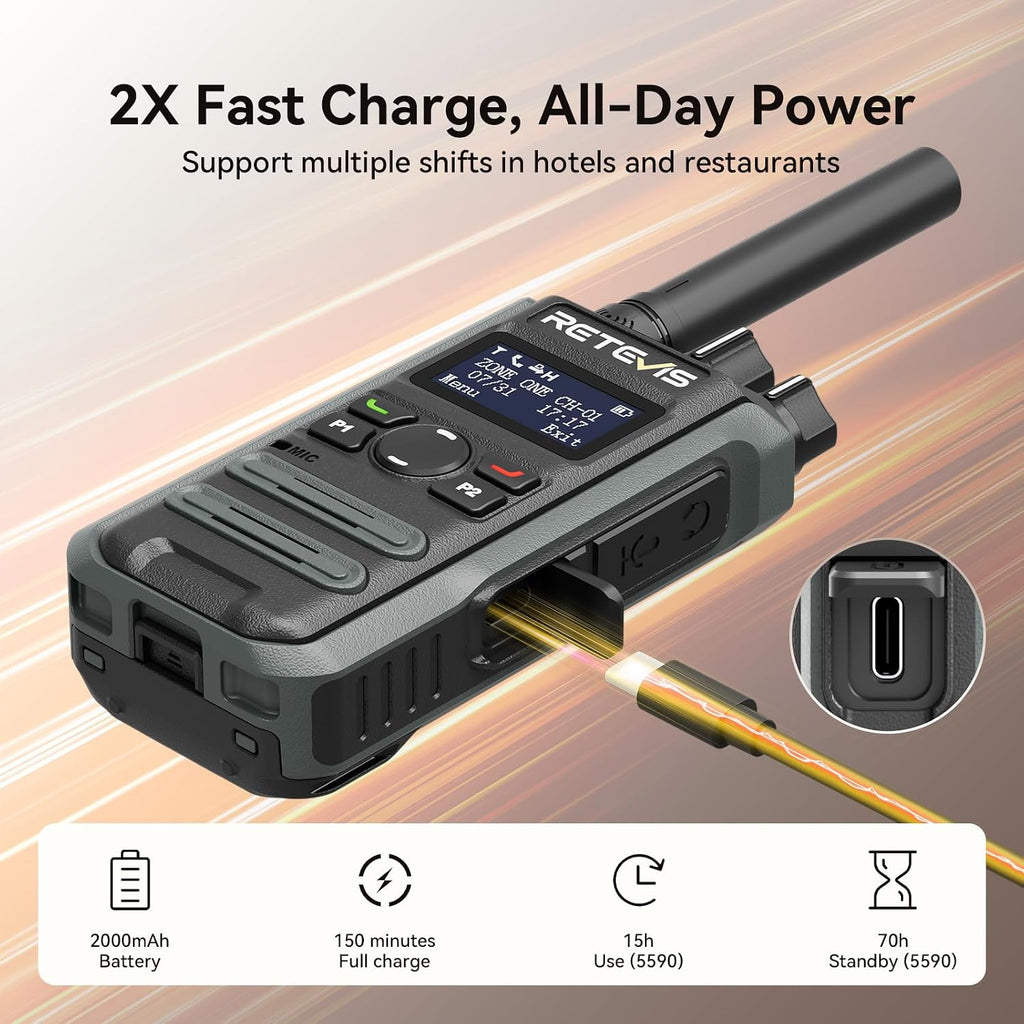 Retevis Radio DMR MateTalk P3 con auricular (paquete de 2)