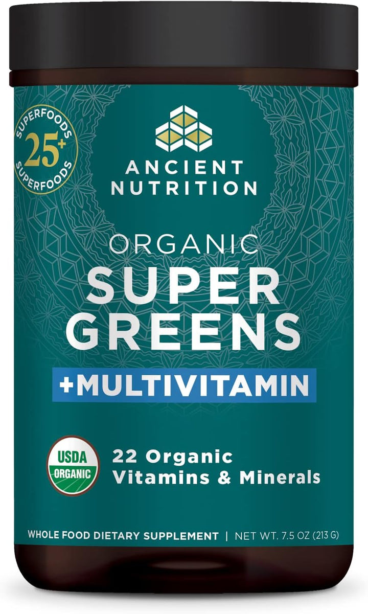 Ancient Nutrition, Vitamina en polvo, una botella hecha de frutas r...