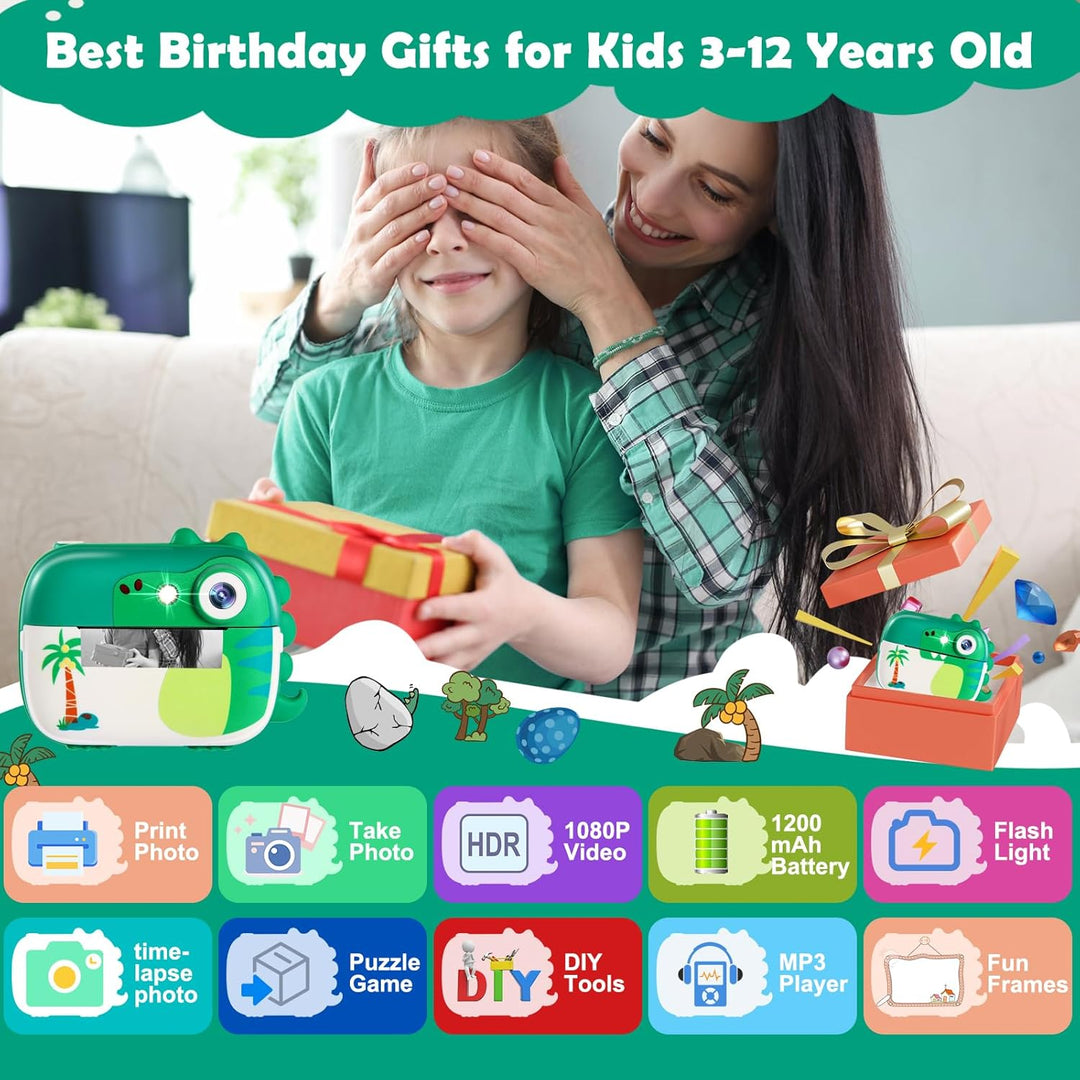 Cámara de impresión instantánea para niños, juguetes de cámara digi...