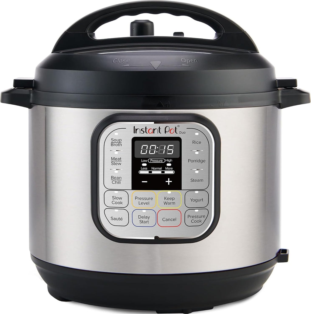 Instant Pot IP-DUO60, 6cuartos/1000W - Olla a presión multifunción 7 en 1, Acero inoxidable y negro