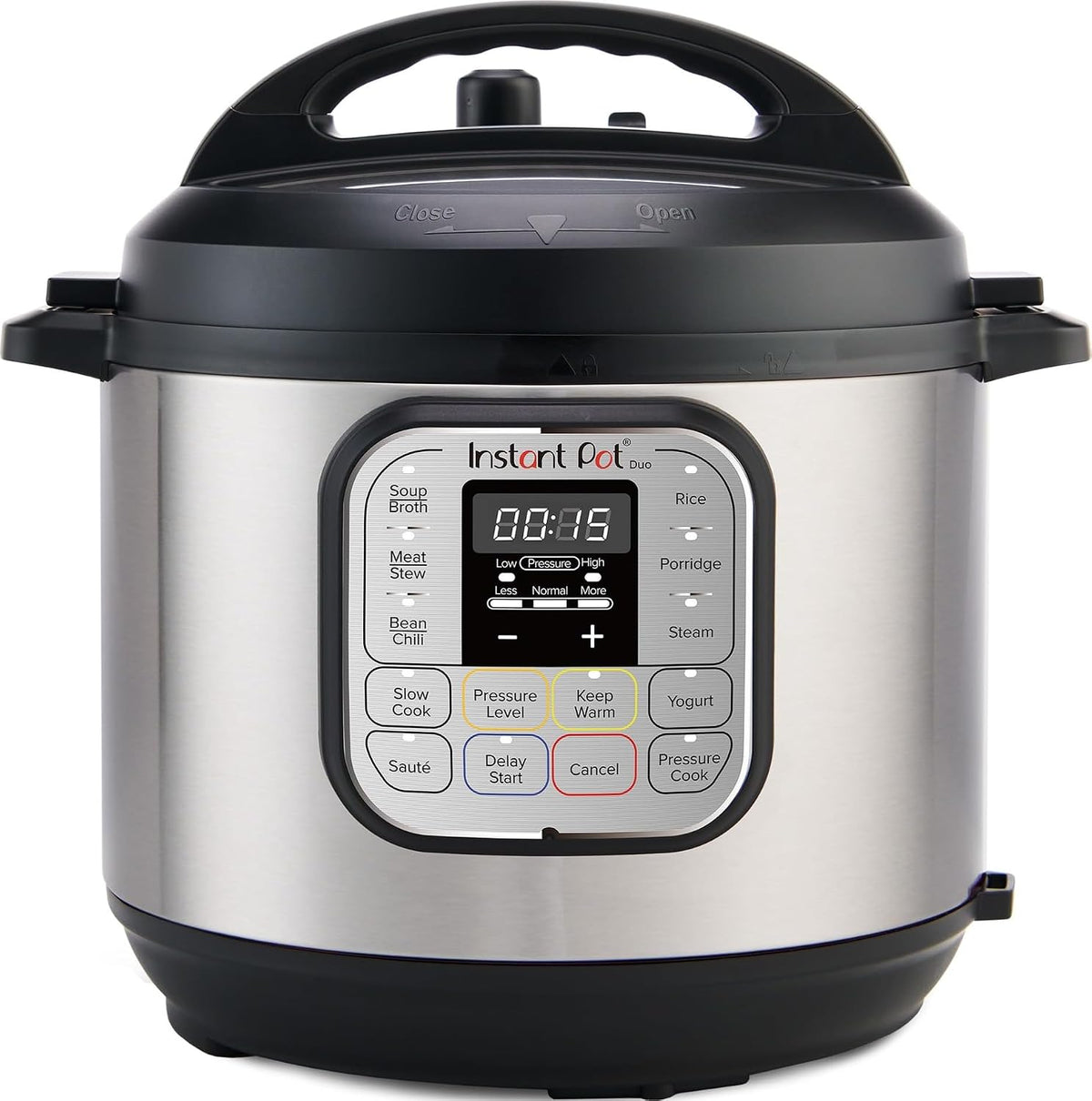 Instant Pot IP-DUO60, 6cuartos/1000W - Olla a presión multifunción 7 en 1, Acero inoxidable y negro