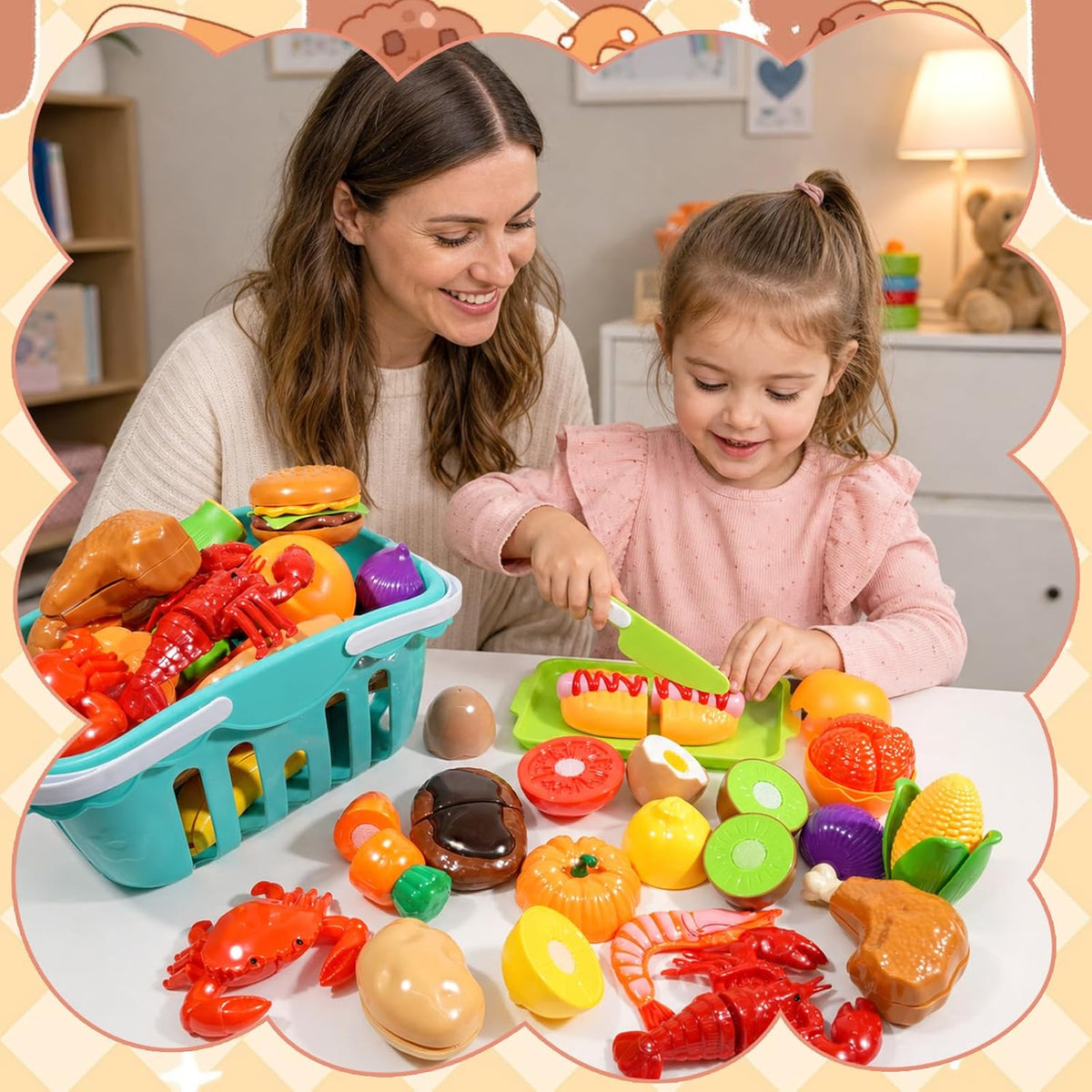 Rileryan Juego de accesorios de cocina de comida de juego de simulación