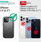 Cozycase Funda impermeable para iPhone 13, resistente militar, cuerpo