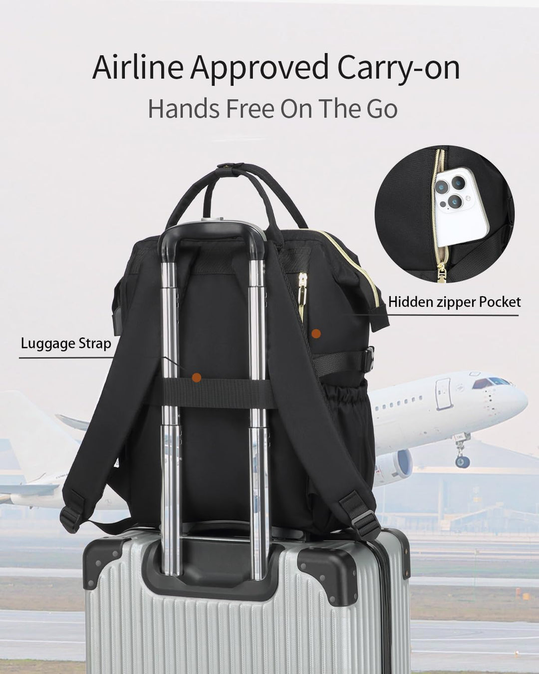VANKANY Mochila de computadora para mujer, bolsa de trabajo para co...