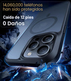 TORRAS Funda magnética a prueba de golpes para iPhone 15 Pro, protección de grado militar 4X, compatible con MagSafe, translúcida para iPhone 15 Pro, antiarañazos, 6.9 pulgadas, color negro