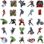 50 calcomanías de superhéroe de dibujos animados vinilo