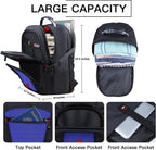ANTERK Mochila de viaje para laptop, mochilas para laptop, Azul oscuro, 18,4 pulgadas