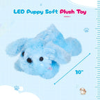 WEWILL Cachorro azul iluminado de 10 pulgadas con luz LED con luz n...