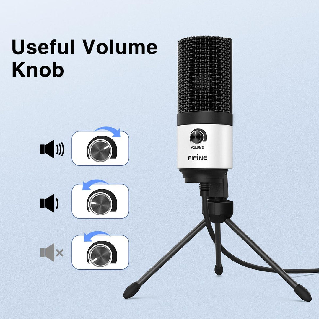 FIFINE - Micrófono USB para podcast, micrófono de grabación para PC...