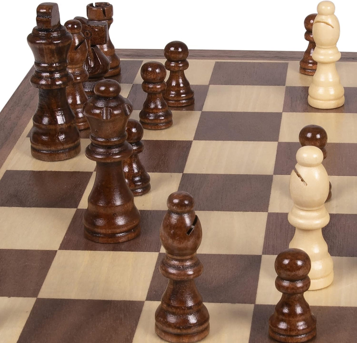 Kangaroo's juego de ajedrez de madera plegable con cierre magnético
