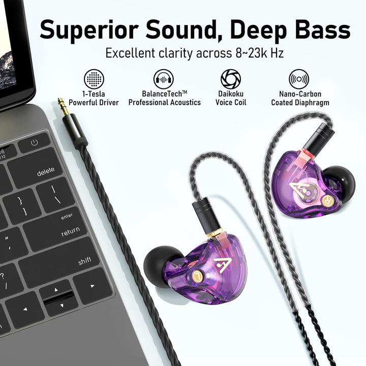 Vibes 202 - Auriculares con cable - Auriculares HiFi in Ear Monitor...