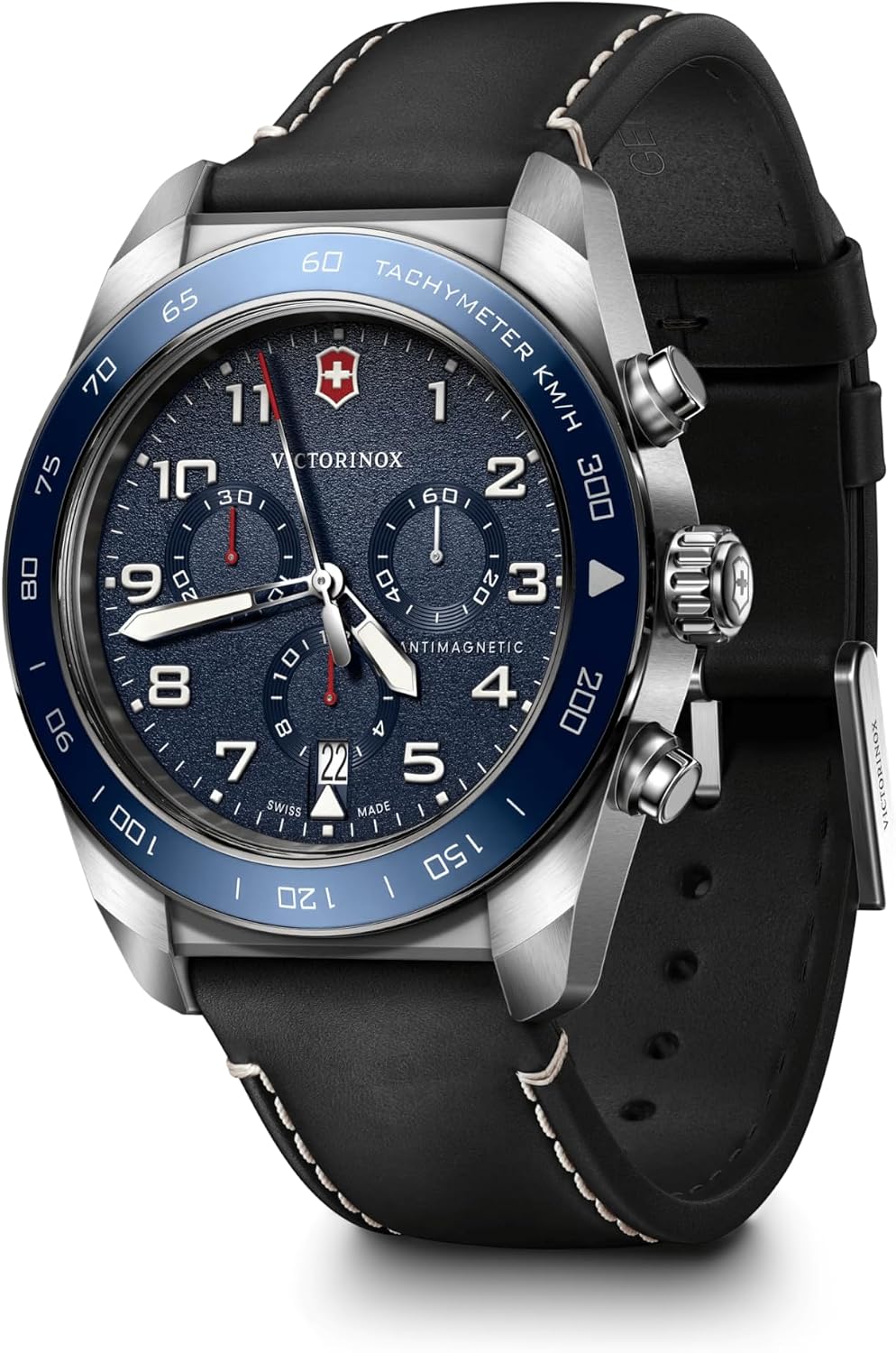 Reloj de pulsera VICTORINOX Swiss Army, para hombre, cronógrafo, analógico, resistente al agua, cuarzo, caja de acero inoxidable, brazalete de acero inoxidable, correa de cuero, correa de goma, reemplazo de correa, regalo de marca