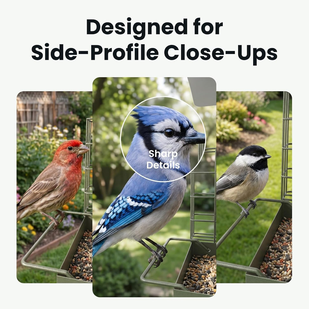 Comedero inteligente para aves Birdfy con cámara, comedero colgante solar