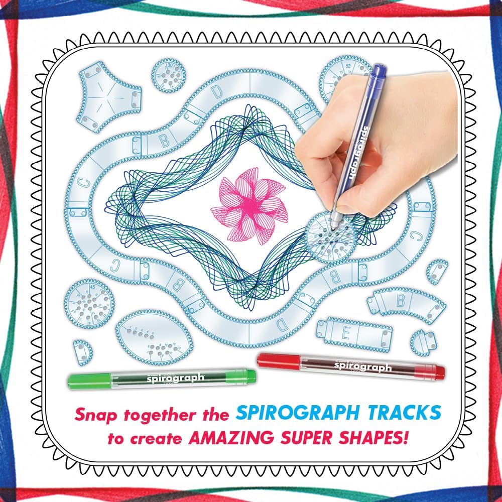 Super Spirograph Jumbo Kit, 75 piezas (Edición 50 aniversario)