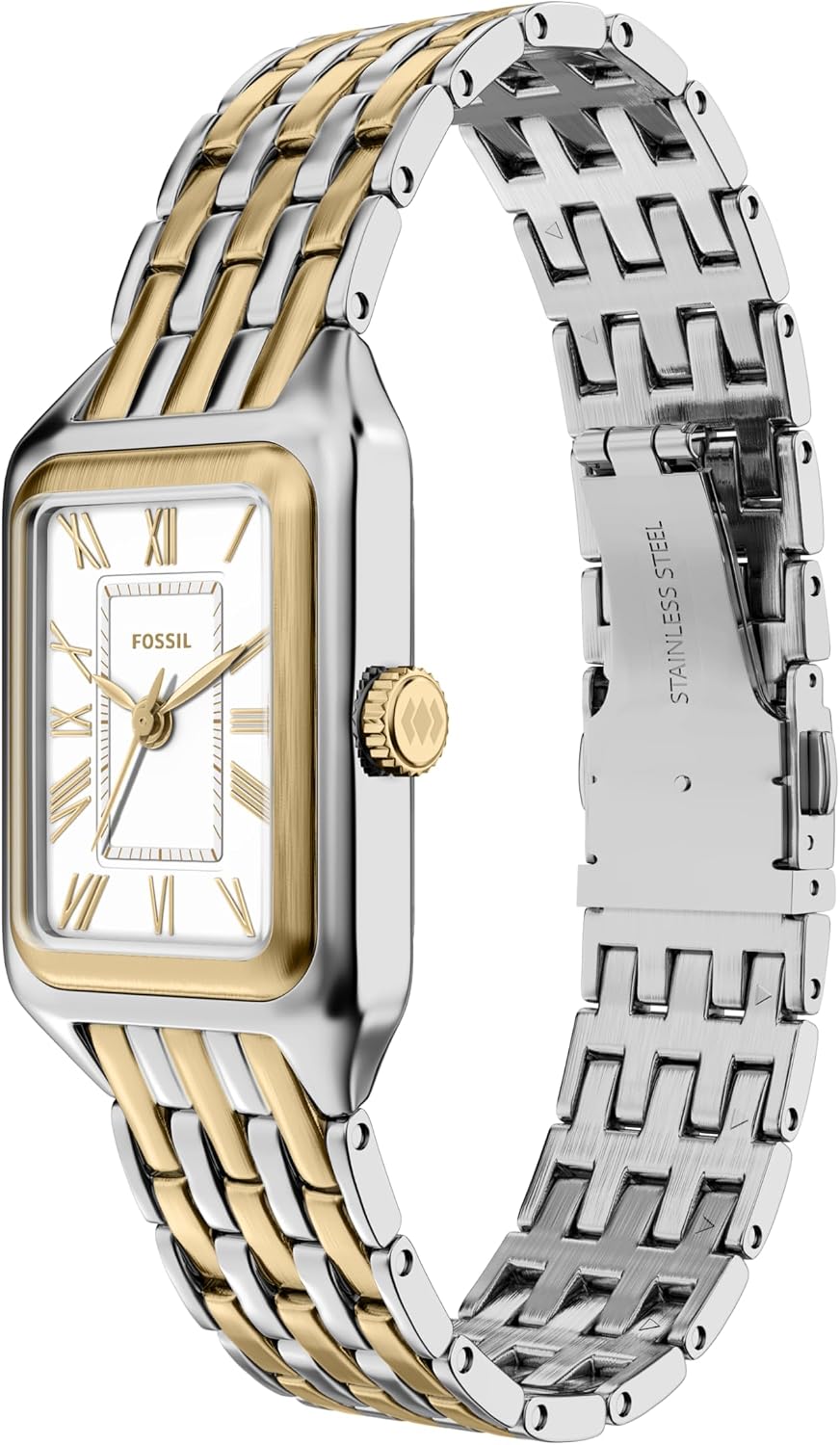 Fossil Raquel - Reloj de cuarzo y acero inoxidable para mujer, con tres manecillas