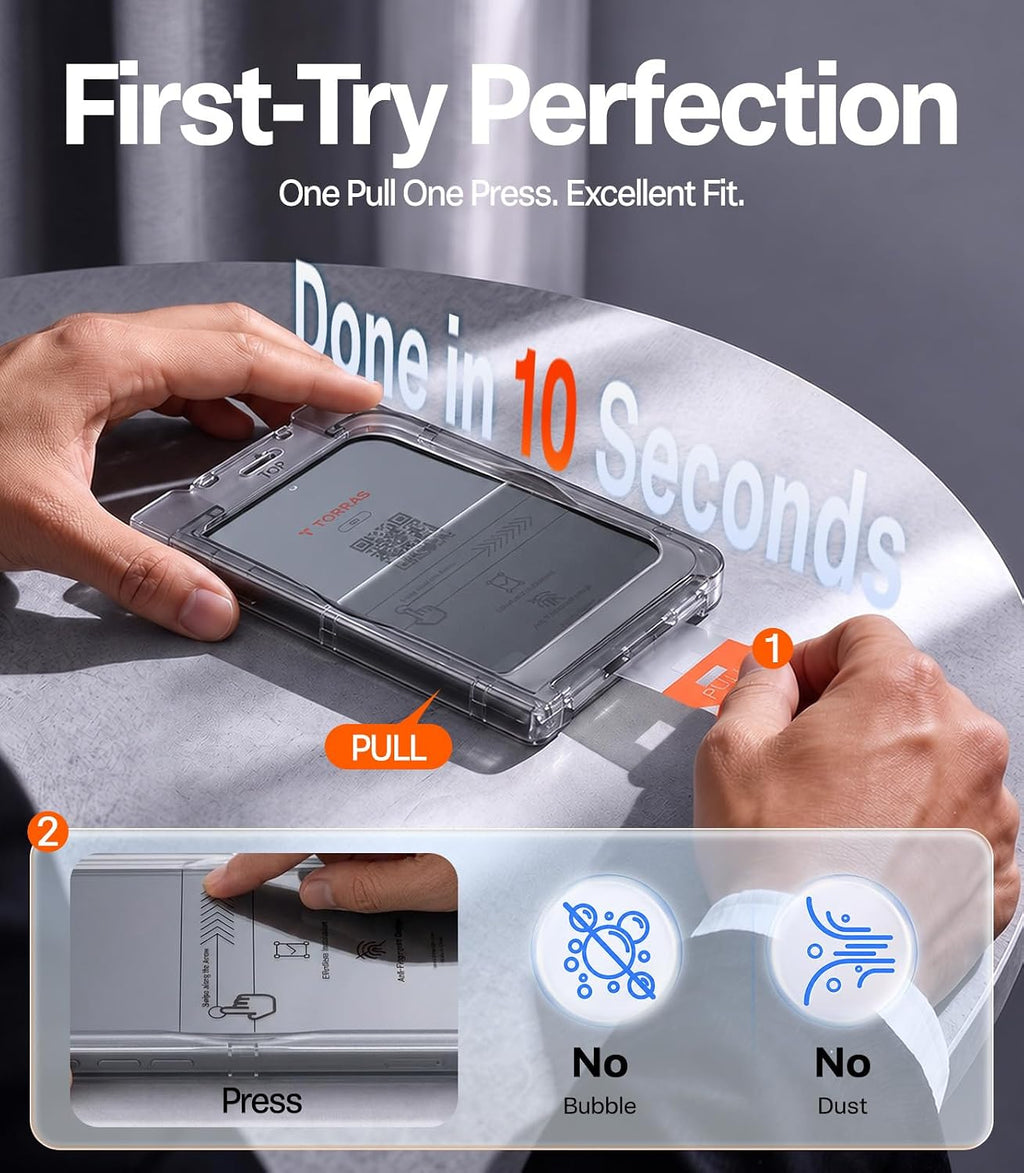 TORRAS Protector de pantalla irrompible para iPhone Duo de borde a borde