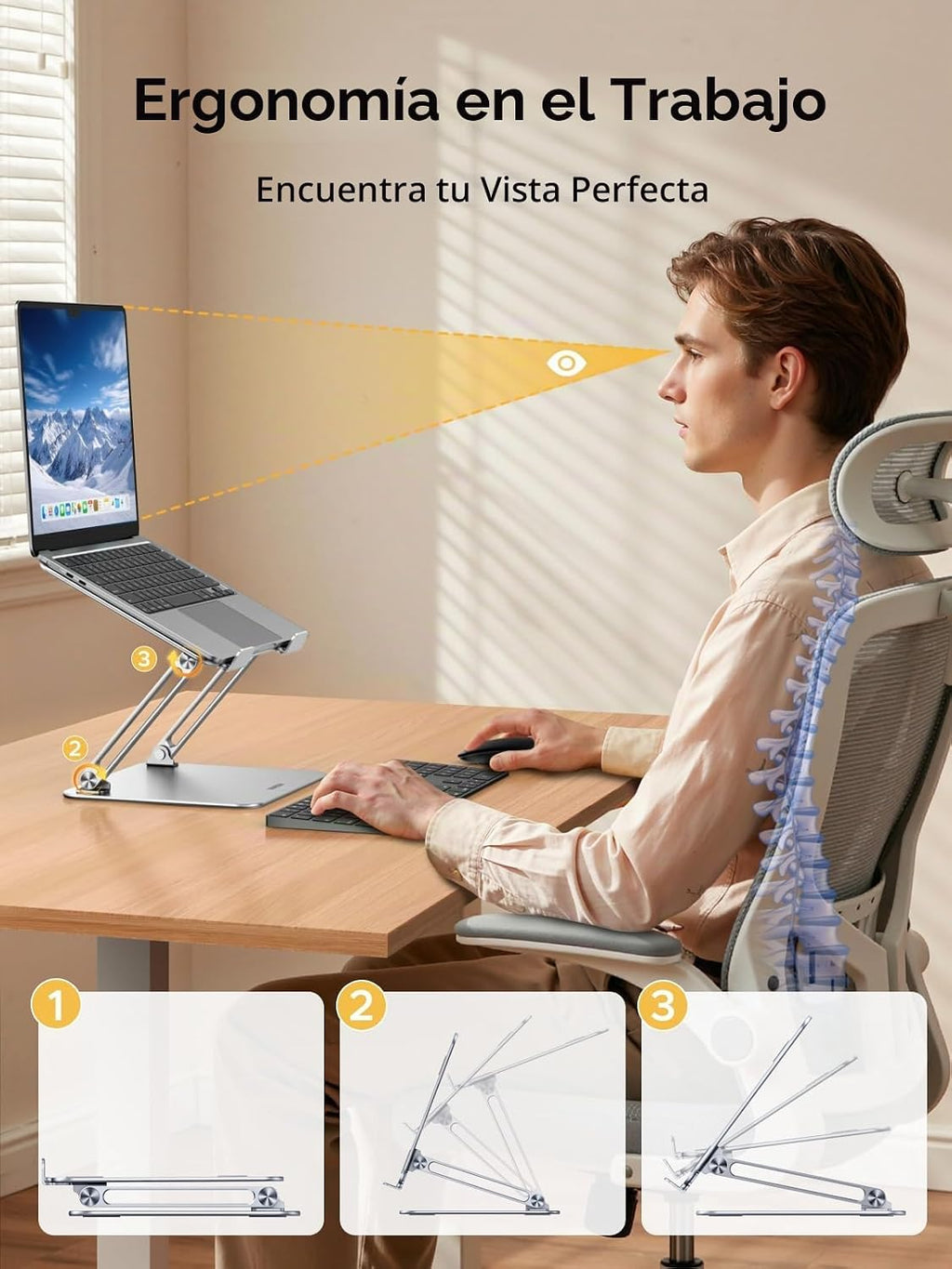 UGREEN Soporte portátil para computadora portátil para escritorio, soporte