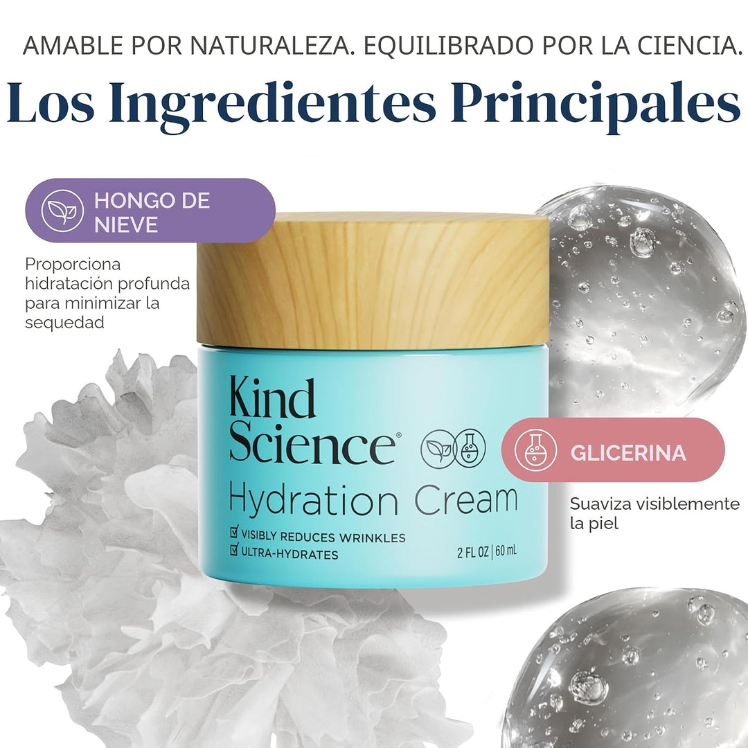 Kind Science Crema hidratante facial para mujeres, antienvejecimien...