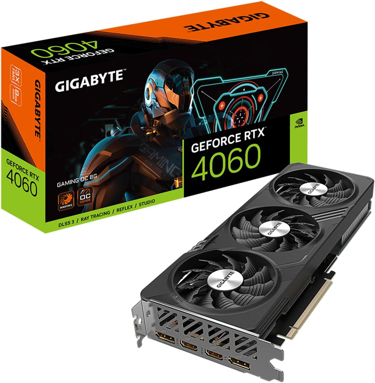 GIGABYTE Tarjeta gráfica GeForce RTX 4060 Gaming OC 8G, 3 ventilado...