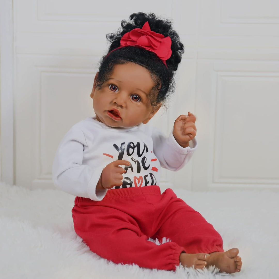 KSBD Realistic Reborn Baby Doll Niña Negra \u2013 Muñeca Recién Nac...