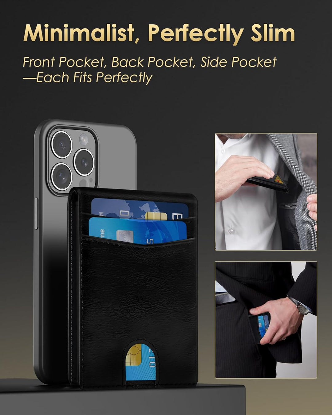QLD Cartera para hombres \u2013 Bloqueo RFID [funcional y práctico]...