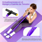 Bandas de Resistencia con Asa y Pedal, Banda de Resistencia de Pedal para Mujer, Bandas de Ejercicio Multifunción para Gimnasio en Casa — Cuerpo Completo y Entrenamiento