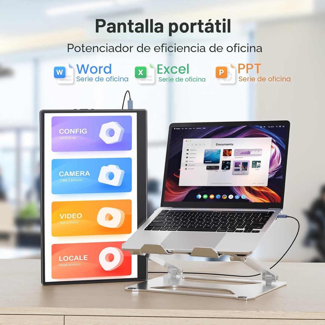 UFYQL Monitor portátil de 15.6 pulgadas FHD 1080P Monitor externo d...