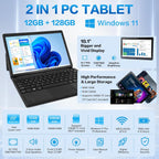 Tableta Windows de 10.1", 8 GB de RAM, SSD de 128 GB para