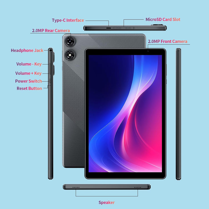 NEWISION Tablet 10 pulgadas Android 16, 8GB RAM 32GB Almacenamiento...
