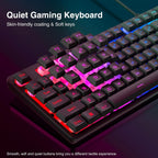 Redragon S107 Combo de teclado y mouse para videojuegos, teclado RG...