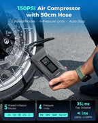 ASMAX Arrancador de salto T20 7-en-1 con compresor de aire, caja de salto