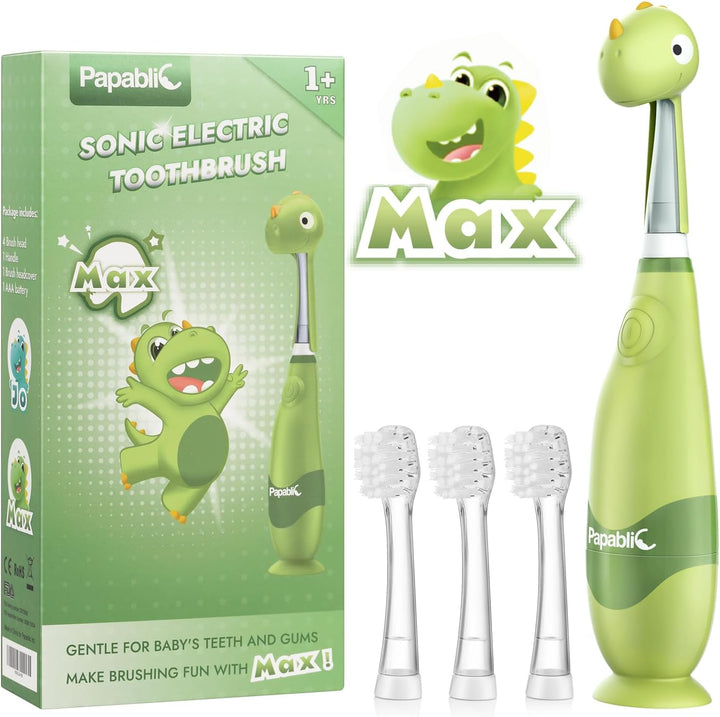 Papablic Cepillo de Dientes Eléctrico Sónico para Niños Pequeños de...