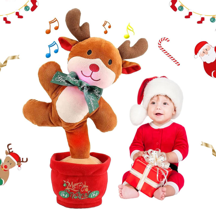 MILEGI - Juguete de reno navideño bailarín y cantante, juguete de r...
