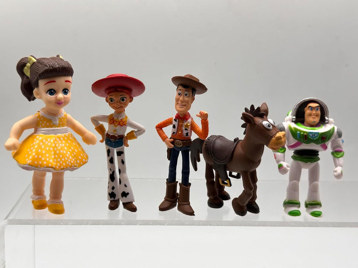 Juego de 17 figuras de dibujos animados para Toy Theme Story, bonitas figuritas para decoración de mesa, decoración de fiesta de cumpleaños, decoración de habitación de escritorio de coche