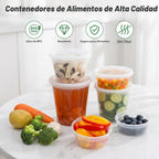 Dealusy Juego de 40 recipientes de 24 onzas con tapas