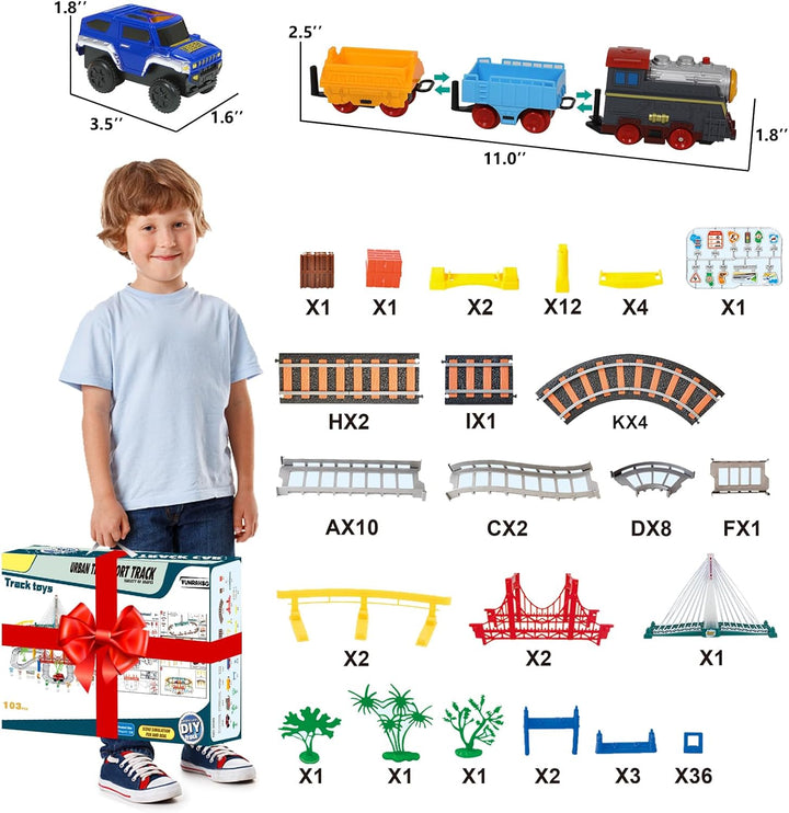 Juego de tren eléctrico para niños de 4 a 8 años con juego