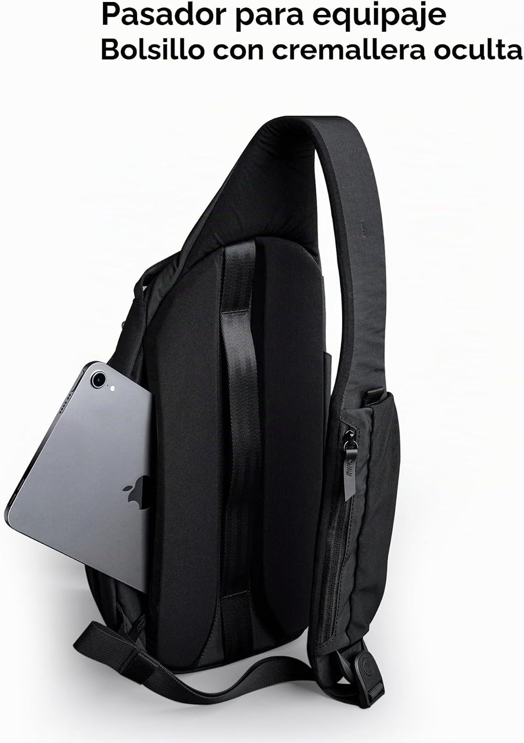 ALPAKA Metro - Bolsa cruzada y con cremallera – 7.5 L para hombre, mochila bandolera – Se adapta a tablet de 11 pulgadas con cremallera YKK – Bloqueo RFID pequeño dinero y cartera con cremallera para