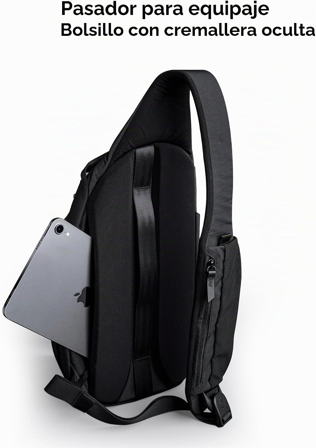 ALPAKA Metro - Bolsa cruzada y con cremallera – 7.5 L para hombre, mochila bandolera – Se adapta a tablet de 11 pulgadas con cremallera YKK – Bloqueo RFID pequeño dinero y cartera con cremallera para