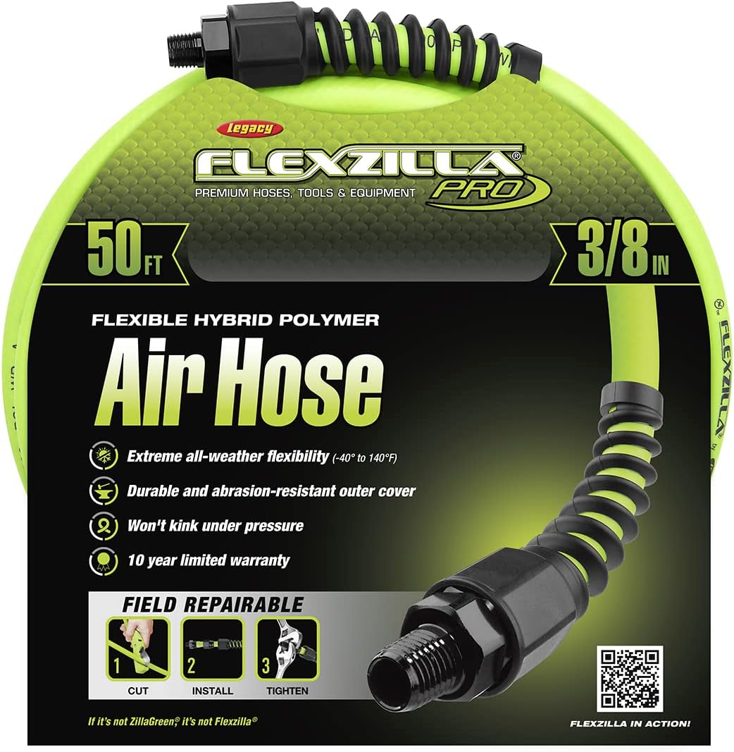 Flexzilla Carrete de manguera de aire retráctil de cara abierta, 3\...