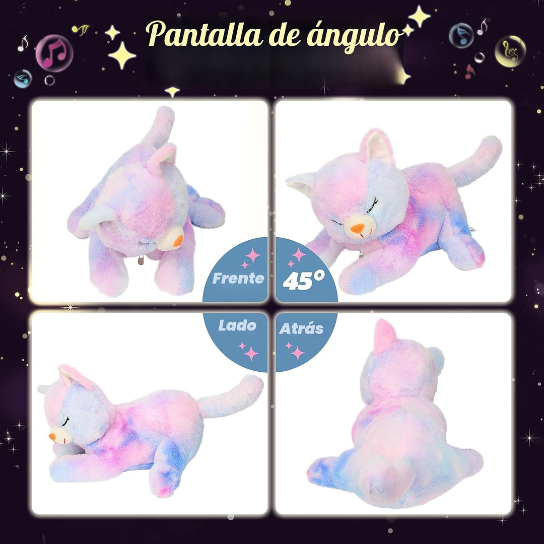 Hopearl Gato de peluche LED musical con luces, juguete de peluche c...