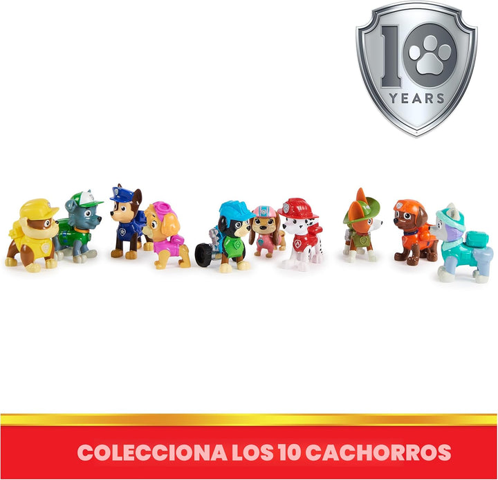 Paw Patrol, Paquete de regalo de figuras de juguete de 10.º anivers...