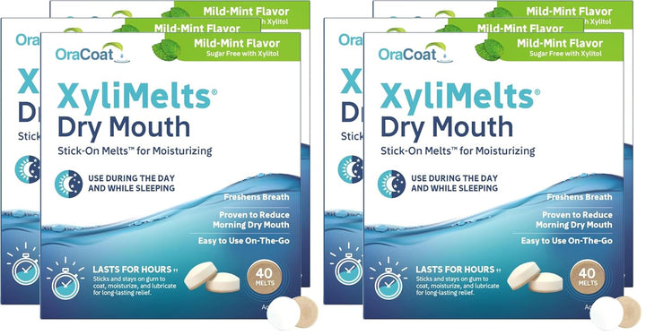 Oracoat XyliMelts - Discos hidratantes para la boca seca, sin azúca...