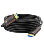 Cable HDMI de fibra óptica de 50 pies, 8K largo HDMI 2.1 cable 48Gbps ultra alta velocidad compatible 8K @60Hz 4K @240Hz dinámico HDR/eARC/HDCP 2.2 y 2.3/3D compatible con PS5 PS4 Xbox HDTV