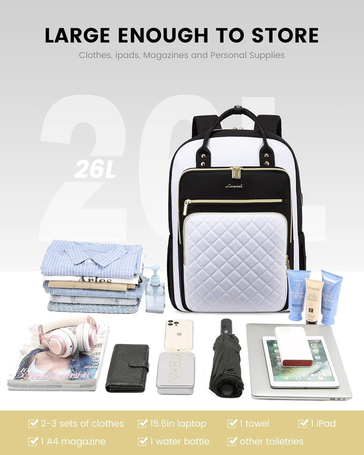 LOVEVOOK Mochila para laptop para mujer, ligera, casual, portátil d...