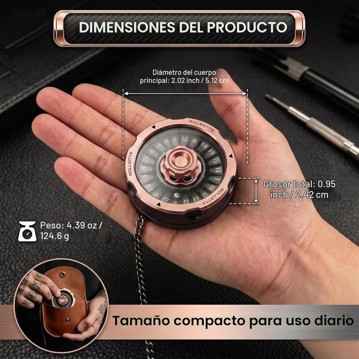 D20 Metal Fidget Spinner, ruleta mecánica DND dados Spin para adultos