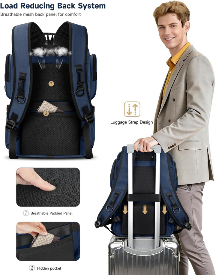 RoyalAnt Mochila de trabajo para hombres, mochila para laptop de 17...