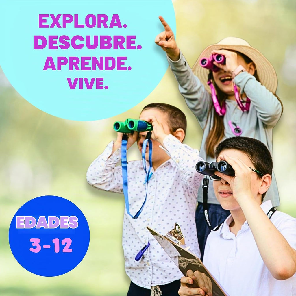 Prismáticos para niños de 3 a 12 años, 8 x 21 pulgadas
