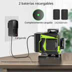 Nivel láser de 16 líneas 360 autonivelante, 4D 4x360 ° Herramienta